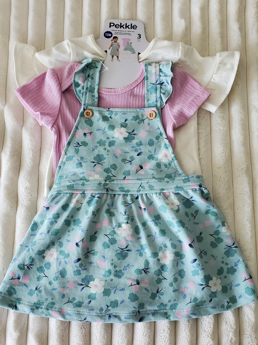 NWT Pekkle Floral Baby Girl 3 Piece Set - Picture 1 of 4